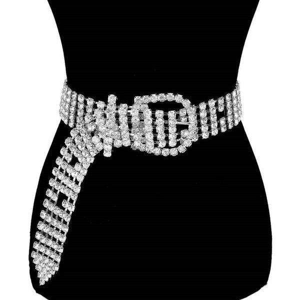 Embellished Crystal Rhinestone Buckle Belt, luminous crystals add luxurious shine to this eye-catching rhinestone adjustable belt, dare to dazzle with this radiant accessory, coordinates with any ensemble from day to night, ideal for weddings, Prom, Sweet 16, Quinceanera, Graduation, Party, Cocktail. Perfect Gift.