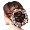 AB Rose Gold Floral Pave Glass Crystal Hair Comb, Crystal Flower Detailed Glass Pave Accented Statement Hair Comb, Perfect for adding just the right amount of shimmer & shine, will add a touch of class, beauty and style to your wedding, prom, special events, embellished glass crystal to keep your hair sparkling all day & all night long.