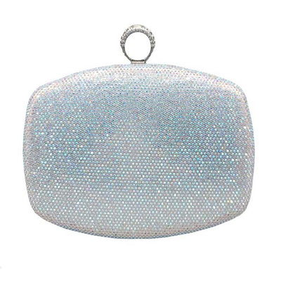 AB Silver Clasp Closure Shimmery Evening Clutch Bag, This high quality evening clutch is both unique and stylish. perfect for money, credit cards, keys or coins, comes with a wristlet for easy carrying, light and simple. Look like the ultimate fashionista carrying this trendy Shimmery Evening Clutch Bag!