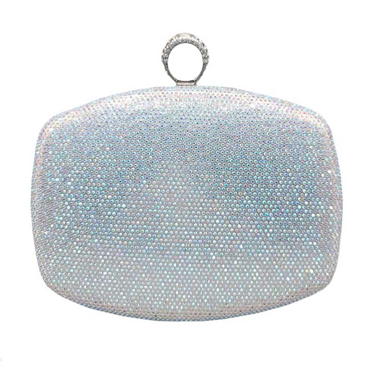 Shimmery Evening Clutch Bag Clasp Closure