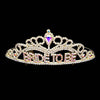 AB Gold Bride To Be Rhinestone Princess Tiara. The wedding tiara is a classic royal tiara made from gorgeous rhinestone is the epitome of elegance and bridal luxury and grace. Unique Hair Jewelry is suitable for any special occasions such as wedding, engagement,prom,evening,etc.It's the most exquisite gift for the bride to be.It as the perfect complement will make your whole wedding dress look come to life.