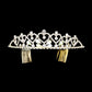 Ab Gold Crystal Rhinestone Pave Heart Princess Tiara, These heart princess tiara is a classic royal tiara made from gorgeous rhinestone accented is the epitome of elegance. Exquisite design with gorgeous color and brightness, makes you more eye-catching in the crowd and also it will make you more charming and pretty without fail.