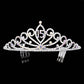 Ab Silver Sweet 15 Rhinestone Princess Tiara, this princess tiara is a classic royal tiara made from gorgeous rhinestone accented is the epitome of elegance. Exquisite design with stunning color and brightness, makes you more eye-catching in the crowd and also it will make you more charming and pretty without fail