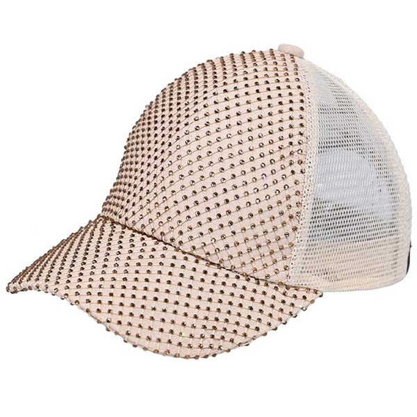 Beige C C Rhinestone Net Baseball Cap, features an embroidered smile face patch on the front, bringing a smile to everyone you pass by and showing your kindness to others. This beautiful baseball cap is comfortable to wear for a long time in hot weather. Perfect gifts for holidays, Mardi, Valentine‚Äôs Day, or any occasion.
