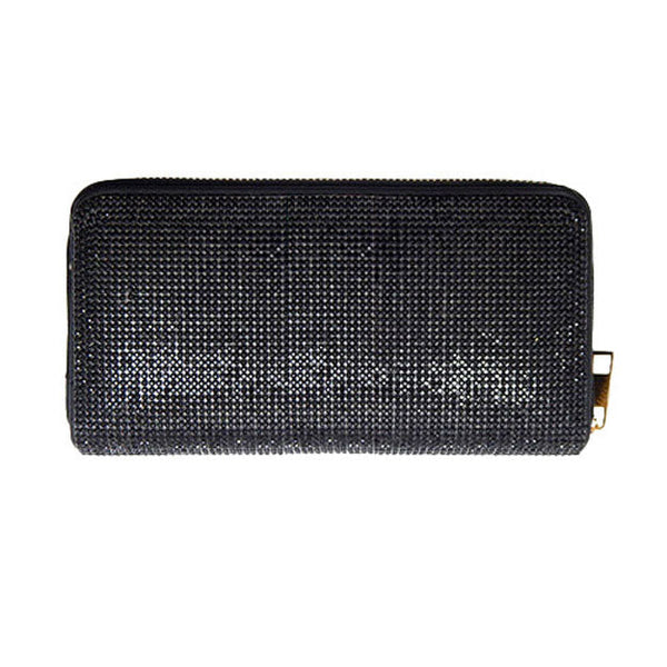 Black Crystal Rhinestone Pave Zipper Wallet, look like the ultimate fashionista, beautiful Crystal Rhinestone  Zipper Wallet. Perfect for money, credit cards, keys or coins and many more things, light and gorgeous. Versatile enough for carrying straight through the week, perfectly lightweight to having around all day. Perfect Birthday Gift, Anniversary Gift, Just Because Gift, Mother's day Gift, Summer, & night out on the beach etc.