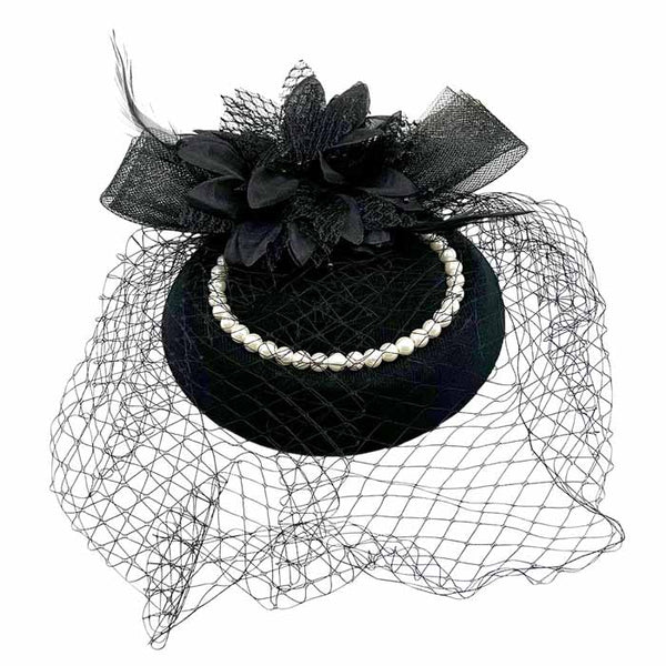 Black Flower Bead Feather Netting Pearl Fascinator Headband, be the ultimate trendsetter & be prepared to receive compliments wearing this headband with all your stylish outfits! Perfect for everyday wear, special occasions, outdoor festivals, and more. Awesome gift idea for your loved one or yourself.