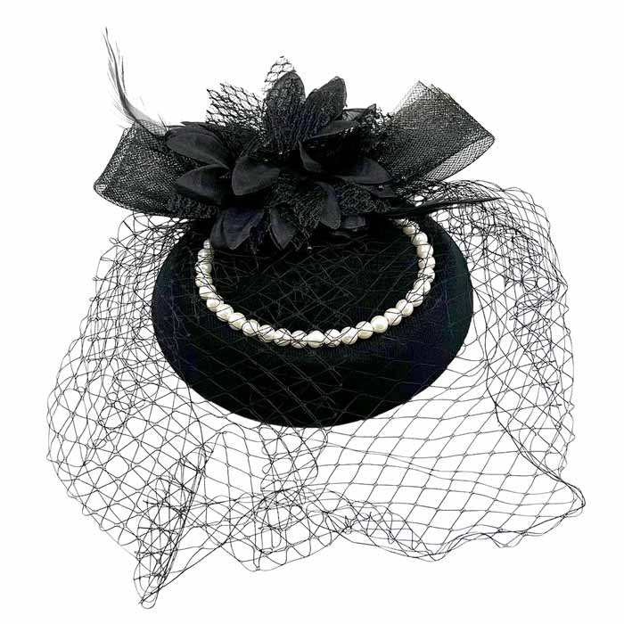 Black Flower Bead Feather Netting Pearl Fascinator Headband, be the ultimate trendsetter & be prepared to receive compliments wearing this headband with all your stylish outfits! Perfect for everyday wear, special occasions, outdoor festivals, and more. Awesome gift idea for your loved one or yourself.