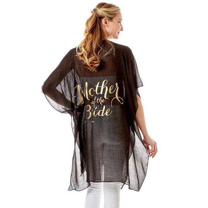 Black Mother of Bride Cover Up Kimono Poncho, The lightweight Kimono top is made of soft and breathable Viscose material. The fashionista Poncho Cover up with open front design, simple basic style, easy to put on and down. Perfect Gift for Wife, Birthday, Holiday, Anniversary, Just Because Gift, Fun Night Out.