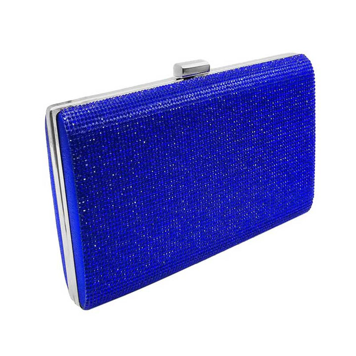 Blue Crystal Shimmery Evening Clutch Bag, The clutch is elegant and glamorous. Ladies' luxury night clutch purse and evening bags, which is a very practical handbags. The unique design will make you shine. perfect for money, credit cards, keys or coins, etc. Crystal Shimmery evening bag clutch detachable chain strap, sparkling adorn all sides of this lustrous style, special occasion bag, will add a romantic and glamorous touch to your special day.