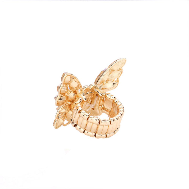 Blue Marquise Stone Cluster Butterfly Stretch Ring, is nicely designed with a Bug, Butterfly-theme that will bring a smile when you will gift this beautiful Stretch Ring. Perfect for adding just the right amount of shimmer & shine and a touch of class to any special events or occasion. These are Perfect for any occasion.