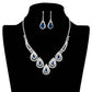 Blue Teardrop Accented Rhinestone Necklace, Beautifully crafted design adds a gorgeous glow to any outfit. Jewelry that fits your lifestyle! stunning jewelry set will sparkle all night long making you shine out like a diamond. perfect for a night out on the town or a black tie party, Perfect Gift, Birthday, Anniversary, Prom, Mother's Day Gift, Thank you Gift.