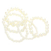 Cream 5PCS - Pearl Strand Stretch Bracelets, these Charm strand stretch bracelets can light up any outfit, and make you feel flawless. Perfect for adding just the right amount of shimmer & shine and a touch of class to special events. Fabulous fashion and sleek style add a pop of pretty color to your attire.