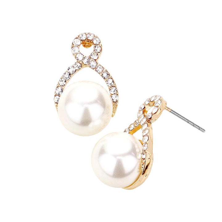 Cream Asymmetrical Infinity Pearl Stud Earrings, are beautifully decorated to dangle on your earlobes on special occasions for making you stand out from the crowd. Wear these infinity pearl stud earrings to show your unique yet attractive & beautiful choice. Perfect gift for Birthdays, anniversaries, Graduation, etc..