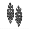 Jet Crystal Drop Earring, Classic, Elegant Crystal Stone Leaf Cluster Marquise Evening Earrings Crystal Leaf Earrings Marquise Earrings Special Occasion ideal for parties, weddings, graduation, prom, holidays, pair these stud back earrings with any ensemble for a polished look. Birthday Gift, Mother's Day Gift, Anniversary Gift, Quinceanera