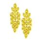 Yellow Crystal Drop Earring, Classic, Elegant Crystal Stone Leaf Cluster Marquise Evening Earrings Crystal Leaf Earrings Marquise Earrings Special Occasion ideal for parties, weddings, graduation, prom, holidays, pair these stud back earrings with any ensemble for a polished look. Birthday Gift, Mother's Day Gift, Anniversary Gift, Quinceanera