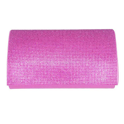 Fuchsia One Inside Slip Pocket Shimmery Evening Clutch Bag, This high quality evening clutch is both unique and stylish. perfect for money, credit cards, keys or coins, comes with a wristlet for easy carrying, light and simple. Look like the ultimate fashionista carrying this trendy Shimmery Evening Clutch Bag!