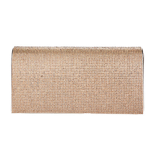 Gold Shimmery Evening Clutch Bag, This evening purse bag is uniquely detailed, featuring a bright, sparkly finish giving this bag that sophisticated look that works for both classic and formal attire, will add a romantic & glamorous touch to your special day. perfect evening purse for any fancy or formal occasion.