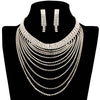 Gold Crystal Rhinestone Multi Layered Evening Choker Necklace, Get ready with this evening choker necklace and put on a pop of shine to complete your ensemble. These classy necklaces are perfect for parties, Weddings, and Evenings. Awesome gift for a birthday, Anniversary, Valentine’s Day, or any special occasion.