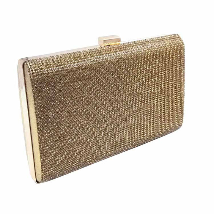 Gold Crystal Shimmery Evening Clutch Bag, The clutch is elegant and glamorous. Ladies' luxury night clutch purse and evening bags, which is a very practical handbags. The unique design will make you shine. perfect for money, credit cards, keys or coins, etc. Crystal Shimmery evening bag clutch detachable chain strap, sparkling adorn all sides of this lustrous style, special occasion bag, will add a romantic and glamorous touch to your special day.