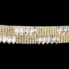 Gold Marquise Stone Accented Sash Ribbon Bridal Wedding Belt Headband, will bring a touch of glamour to any special occasion. Made with a delicate ribbon adorned with marquise stones, it makes an excellent headpiece for your bridal look. Perfect for brides, bridal parties, and any other formal occasion.