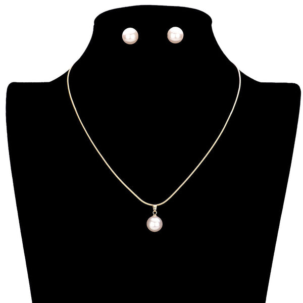 Gold Pearl Pendant Necklace, is a stunning jewelry set that will sparkle all night long making you shine like a diamond on special occasions. Wear together or separate according to your event with different outfits to add perfect luxe and class with incomparable beauty. Simple sophistication makes a stand-out addition to your collection designed to accent the neckline and add a gorgeous stylish glow to any special outfit in style.