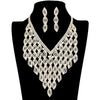 Gold Rhinestone Pave Statement Evening Necklace. Get ready with these rhinestone earrings, put on a pop of shine to complete your ensemble. Perfect for adding just the right amount of shimmer and a touch of class to special events. These classy earrings are perfect for Party, Wedding and Evening. Awesome gift for birthday, Anniversary, Valentine’s Day or any special occasion.