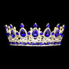 Gold Sapphire Teardrop Stone Accented Crown Tiara, This crown tiara is a classic royal tiara made from gorgeous stone accented is the epitome of elegance. Exquisite design with beautiful color and brightness makes you more eye-catching in the crowd and will make you more charming and pretty without fail.