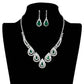 Green Teardrop Accented Rhinestone Necklace, Beautifully crafted design adds a gorgeous glow to any outfit. Jewelry that fits your lifestyle! stunning jewelry set will sparkle all night long making you shine out like a diamond. perfect for a night out on the town or a black tie party, Perfect Gift, Birthday, Anniversary, Prom, Mother's Day Gift, Thank you Gift.