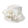 Ivory Bow Accented Dressy Hat, Fashionable big bow dressy hat for ladies Fall and Winter outdoor events. Elegant and charming designed, a hat will make you keep your back straight, feel confident and be admirable, especially when the hat is not just fashionable, but when it totally fits your personal style! Perfect fashion hat for wedding, photoshoot, fashion show, play, bridal party, tea party and others.