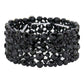 Jet Black Bubble Round Stone Cluster Evening Stretch Bracelet, Get ready with these stretch Bracelets to receive the best compliments on any special occasion. Put on a pop of color to complete your ensemble and make you stand out on special occasions. Perfect for adding just the right amount of shimmer & shine and a touch of class to special events.  This evening bracelet is just what you need to update your wardrobe. Perfect gift for Birthdays, Anniversaries, Mother's Day, Thank you, etc.