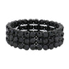 Jet Black Bubble Stone Cluster Evening Stretch Bracelet, Get ready with these stretch Bracelets to receive the best compliments on any special occasion. Put on a pop of color to complete your ensemble and make you stand out on special occasions. Perfect for adding just the right amount of shimmer & shine and a touch of class to special events.