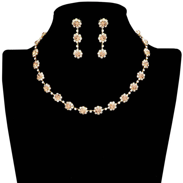 Lt Col Topaz Floral Crystal Rhinestone Collar Necklace, a beautifully crafted design adds a gorgeous glow to your special outfit. Rhinestone collar necklaces that fit your lifestyle on special occasions! The perfect accessory for adding just the right amount of shimmer and a touch of class to special events. 