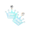 Mint Birthday Queen Message Stone Metal Crown Earrings, are unique & beautifully designed to make you look awesome with these beautiful birthday queen message earrings on your birthday. Wear these beautiful message earrings to get immediate compliments on your special day. It's lightweight & easy to wear.