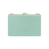 Mint Shimmery Rectangle Evening Clutch Crossbody Bag, This shimmery evening clutch crossbody bag is featuring a bright, sparkly finish giving. This is the perfect evening for any fancy or formal occasion when you want to accessorize your dress, or evening attire during a wedding, bridesmaid bag, formal, or on date night.