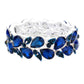 Montana Blue TearDrop Crystal Leaf Stretch Bracelet. Get ready with this Bracelet, put on a pop of color to complete your ensemble. Beautifully crafted design adds a gorgeous glow to any outfit. Jewelry that fits your lifestyle! Perfect Birthday Gift, Anniversary Gift, Mother's Day Gift, Anniversary Gift, Graduation Gift, Prom Jewelry, Just Because Gift, Thank you Gift.