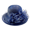 Navy Flower Organza Dressy Hat, is an elegant and high-fashion accessory for your modern couture. Unique and elegant hats, family, friends, and guests are guaranteed to be astonished by this flower-dressy hat. This hat will be perfect for Tea Parties, Concerts, Evening Wear, Ascot, Races, Photo Shoots, etc.