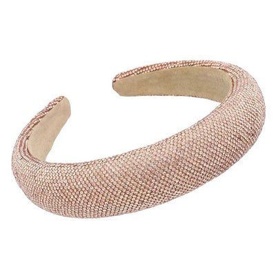 Peach Bling Padded Headband, Indulge in luxury with our special headband. Featuring a beautiful and glamorous design, this headband is adorned with dazzling bling for a touch of elegance. The padded construction ensures comfort during wear, perfect for adding a touch of sophistication to any outfit.