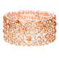 Peach Bubble Round Stone Cluster Evening Stretch Bracelet, Get ready with these stretch Bracelets to receive the best compliments on any special occasion. Put on a pop of color to complete your ensemble and make you stand out on special occasions. Perfect for adding just the right amount of shimmer & shine and a touch of class to special events.  This evening bracelet is just what you need to update your wardrobe. Perfect gift for Birthdays, Anniversaries, Mother's Day, Thank you, etc.