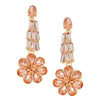 Peach Crystal Rhinestone Flower Evening Earrings, put on a pop of color to complete your ensemble. Beautifully crafted design adds a gorgeous glow to any outfit. Perfect for adding just the right amount of shimmer & shine. Perfect for Birthday Gift, Anniversary Gift, Mother's Day Gift, Graduation Gift, Thank you Gift.