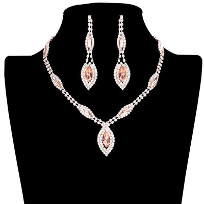 Peach Trendy Marquise Stone Accented Rhinestone Necklace, get ready with this rhinestone necklace to receive the best compliments on any special occasion. Put on a pop of color to complete your ensemble and make you stand out on special occasions. Awesome gift for anniversaries, Valentine’s Day, or any special occasion.