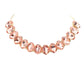 Peach Oval Stone Evening Necklace. Wear together or separate according to your event, versatile enough for wearing straight through the week, coordinate with any ensemble from business casual to everyday wear.Perfect gift for a birthday, mother's day, anniversary, graduation, prom jewelry, just because, thank you.