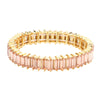 Peach Rectangle Stone Stretch Evening Bracelet, This Rectangle Stone Stretch Evening Bracelet adds an extra glow to your outfit. Pair these with tee and jeans and you are good to go. Jewelry that fits your lifestyle! It will be your new favorite go-to accessory. create the mesmerizing look you have been craving for! Can go from the office to after-hours with ease, adds a sophisticated glow to any outfit on a special occasion