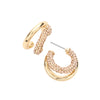 Peach Rhinestone Embellished Split Metal Hoop Earrings, get ready with these rhinestone hoop earrings to receive the best compliments on any special occasion. These classy rhinestone earrings are perfect for parties, Weddings, and Evenings. Awesome gift for birthdays, anniversaries, Valentine’s Day, or any special occasion.