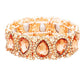 Peach Teardrop Rhinestone Trim Stretch Evening Bracelet, These gorgeous Rhinestone pieces will show your class in any special occasion. eye-catching sparkle, sophisticated look you have been craving for! Fabulous fashion and sleek style adds a pop of pretty color to your attire, coordinate with any ensemble from business casual to everyday wear. Awesome gift for birthday, Anniversary, Valentine’s Day or any special occasion.