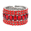 Red 5PCS Rectangle Round Stone Stretch Multi Layered Bracelets, Add this 5 piece multi layered bracelet to light up any outfit, feel absolutely flawless. perfectly lightweight for all-day wear, coordinate with any ensemble from business casual to everyday wear, put on a pop of color to complete your ensemble. Awesome gift idea for birthday, Anniversary, Valentine’s Day or any special occasion.