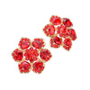 Red Multi Stone Embellished Flower Evening Earrings, looks like the ultimate fashionista with these evening earrings! The perfect sparkling earrings adds a sophisticated & stylish glow to any outfit. Ideal for parties, weddings, graduation, prom, holidays, pair these earrings with any ensemble for a polished look.