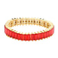 Red Rectangle Stone Stretch Evening Bracelet, This Rectangle Stone Stretch Evening Bracelet adds an extra glow to your outfit. Pair these with tee and jeans and you are good to go. Jewelry that fits your lifestyle! It will be your new favorite go-to accessory. create the mesmerizing look you have been craving for! Can go from the office to after-hours with ease, adds a sophisticated glow to any outfit on a special occasion