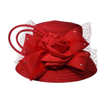 Red Studded Bow Flower Mesh Dressy Hat, is an elegant and high-fashion accessory for your modern couture. Unique and elegant hats, family, friends, and guests are guaranteed to be astonished by this studded bow dressy hat. The fascinator hat with exquisite workmanship is soft, lightweight, skin-friendly, and very comfortable to wear.