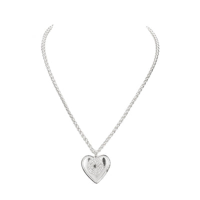 Rhodium Rhinestone Embellished Star Metal Heart Pendant Necklace, This beautiful Star-themed heart pendant necklace is the ultimate representation of your class & beauty. Get ready with these heart pendant necklaces to receive compliments putting on a pop of color to complete your ensemble in perfect style for anywhere, any time, or any other special occasion.