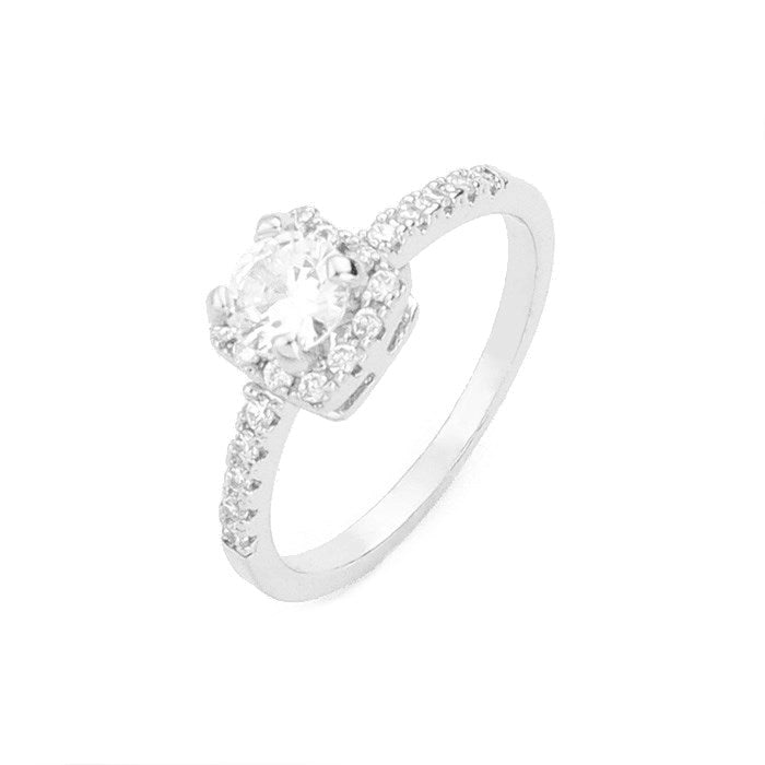 Elegant Halo Pave Solitaire Cubic Zirconia Ring Solitaire CZ Ring CZ Pave Ring, simple yet breathtaking, classy refined style, cushion cut ring is the best match for you. Size 6, 7, 8, Perfect Birthday Gift, Valentine's Day Gift, Anniversary, Prom, Birthday, Engagement Ring Place Holder, Loved One, Wife, Girlfriend